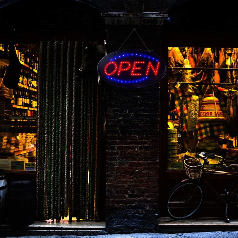 KEBE LED Open Signs for Business, Ultra Bright High Visibility Advertisement Board Electric Display Sign for Bar Hotel Shop Window Glass Door, 19"x10" - Image 3